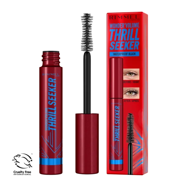 Rimmel Wonder Volume Thrill Seeker wodoodporny tusz do rzęs Black, 8 ml - obrazek 3