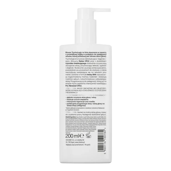 Biovax Trychologic Advanced Detox szampon, 200 ml - obrazek 3