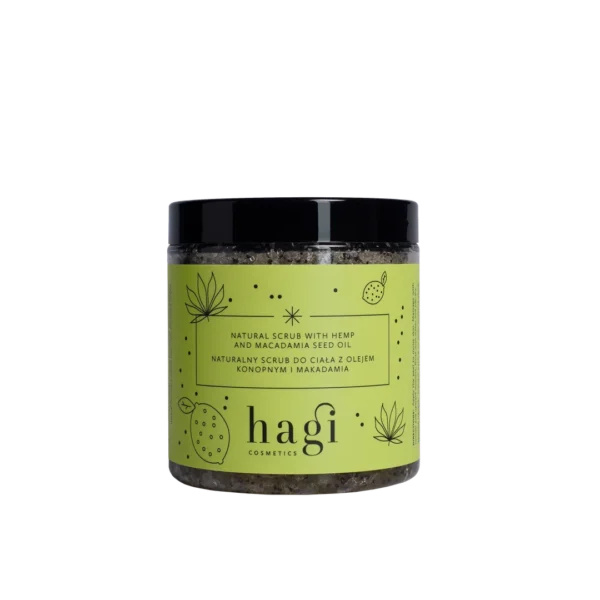 Hagi naturalny scrub do ciała z olejem konopnym i makadamia, 280 g