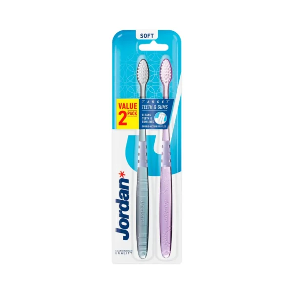 Jordan Target Teeth&Gums Soft szczoteczka do zębów miękka, 2 szt.
