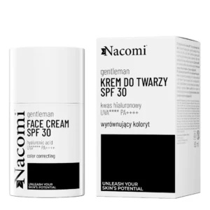 Nacomi Gentleman nawilżający krem do twarzy wyrównujący koloryt SPF30, 50 ml