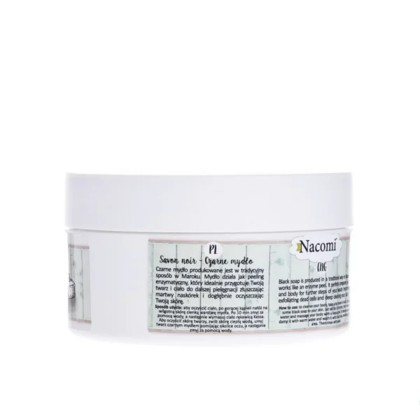 Nacomi czarne mydło naturalne, 120 g - obrazek 3