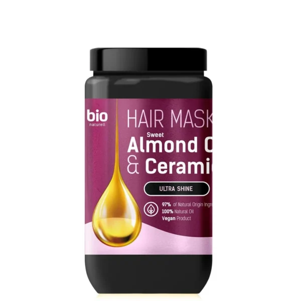 BIO Naturell nabłyszczająca maska z olejem ze słodkich migdałów i ceramidami, 946 ml