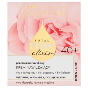 Bielenda Royal Rose przeciwzmarszczkowy półtłusty krem odbudowujący 40+, dzień/ noc, 50 ml