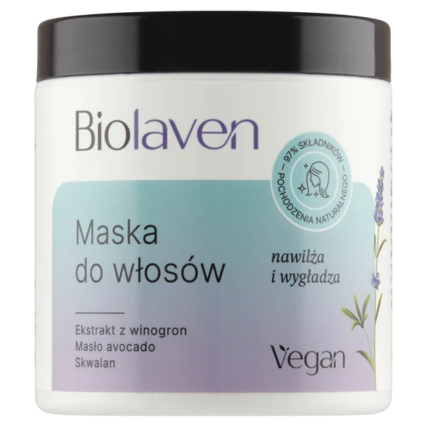 Biolaven organic maska do włosów Olej z pestek winogron & Olejek lawendowy, 250 ml