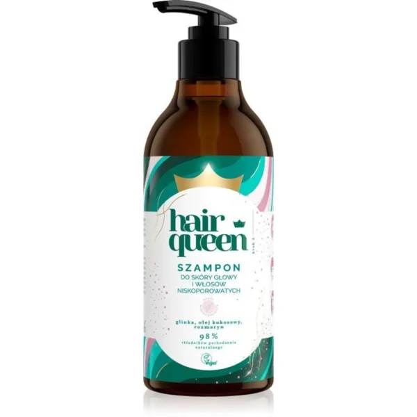 Hair Queen szampon do skóry głowy i włosów niskoporowatych, 400 ml