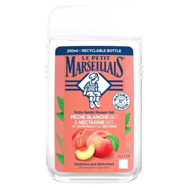 Le Petit Marseillais żel pod prysznic Biała Brzoskwinia i Bio Nektarynka, 250 ml