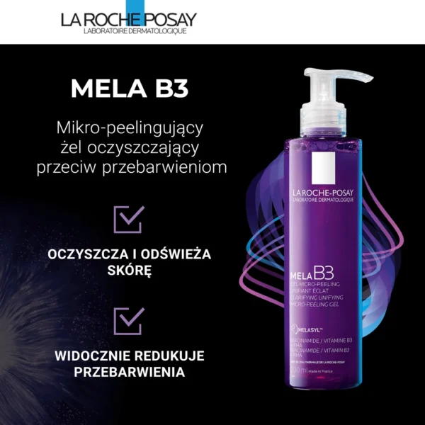 La Roche-Posay Mela B3 mikro-peelingujący żel oczyszczający przeciw przebarwieniom, 200 ml - obrazek 3