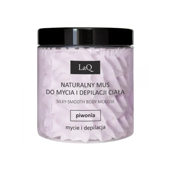 LaQ naturalny mus do mycia i depilacji ciała Piwonia, 250 ml
