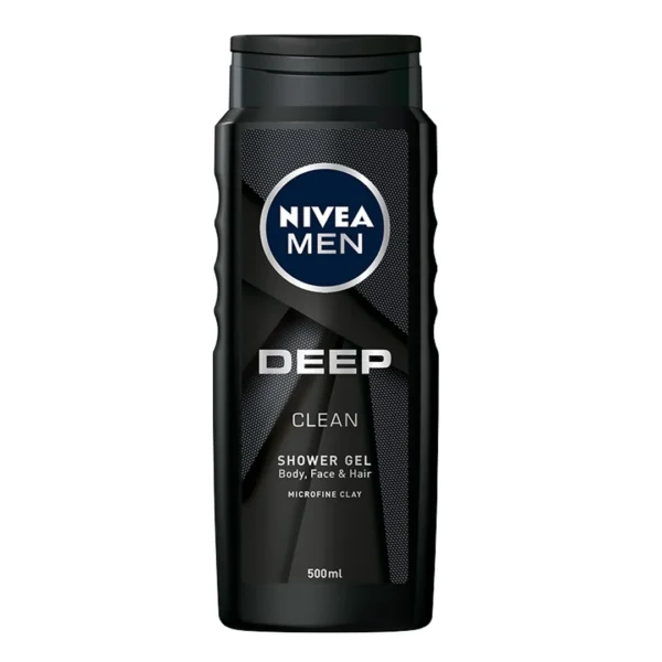 Nivea Men Deep Clean żel pod pod prysznic do ciała twarzy i włosów, 500 ml
