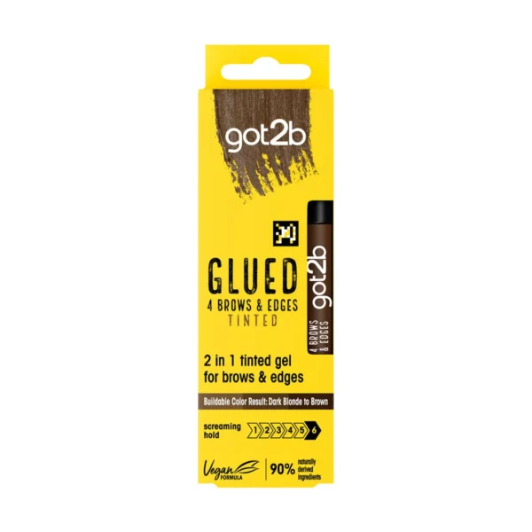 got2B Glued 4 Brows & Edges żel stylizujący 2w1 w odcieniu brązowym, 16 ml