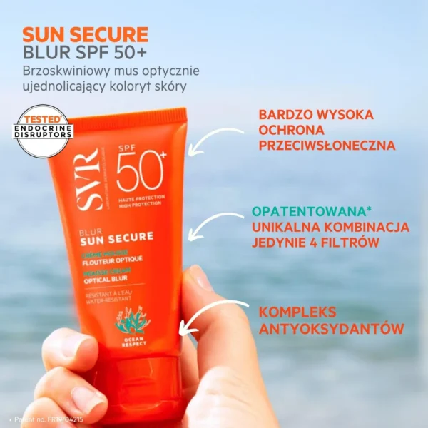 SVR Sun Secure Blur SPF 50+ nawilżający, kremowy mus ochronny, 50 ml - obrazek 3