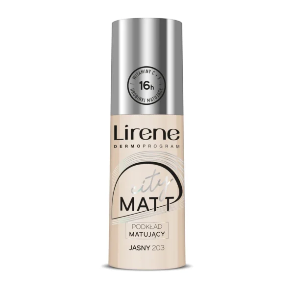 Lirene City Matt podkład matujący do twarzy 203 Jasny, 30 ml - obrazek 2