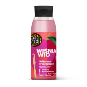Farmona Tutti Frutti Wygładzający olejek do kąpieli i pod prysznic Wiśnia i Wanilia + Beauty shot A, 400 ml