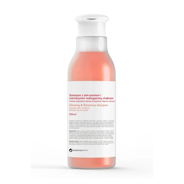Botanicapharma szampon z żeń-szeniem, rozmarynem i chabrem, 250 ml
