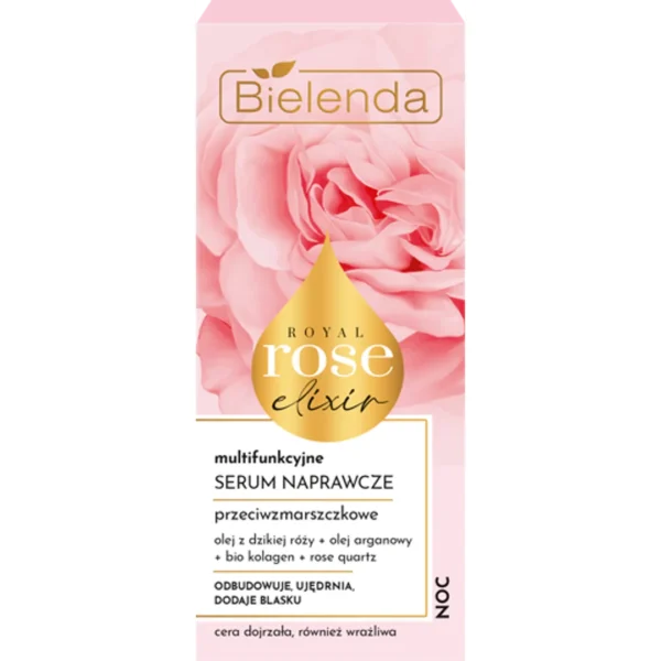 Bielenda Royal Rose multifunkcyjne przeciwzmarszczkowe serum naprawcze na noc, 30 ml - obrazek 4