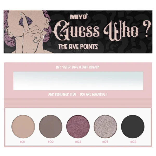 MIYO Five Points Palette paleta cieni do powiek Five Points Guess Who? no 21, 6,5 g