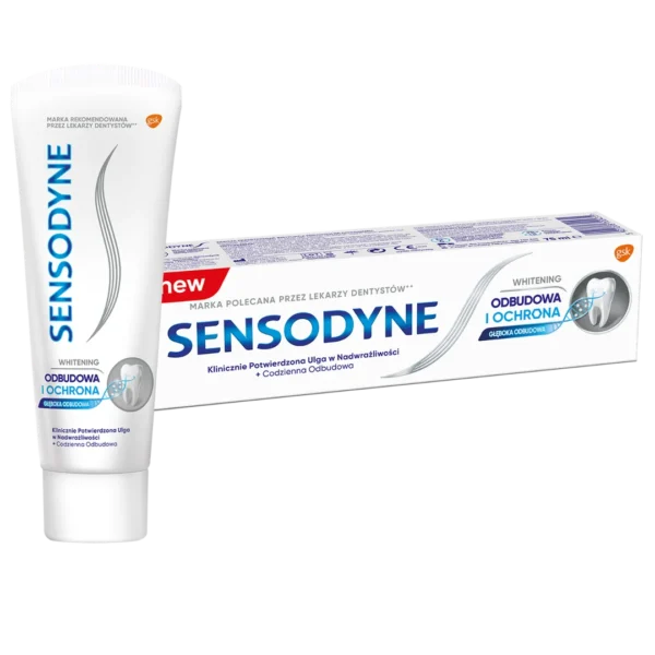Sensodyne Whitening Odbudowa i Ochrona pasta do zębów z fluorem 75 ml - obrazek 3