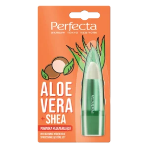 Perfecta Aloe Vera pomadka regenerująca do ust z aloesem i masłem shea, 5 g