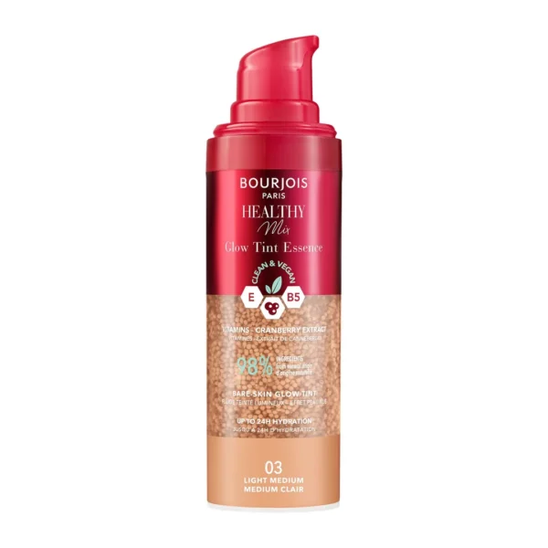 Bourjois Healthy Mix Glow Tint Essence nawilżająca esencja wyrównująca koloryt skóry nr 03 Light Medium, 30 ml - obrazek 3