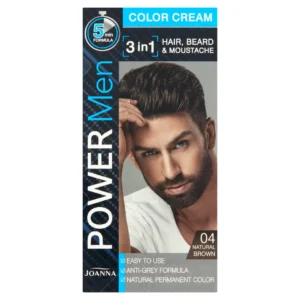 Joanna Power Men Color farba do włosów i brody natural brown 04, 100 g