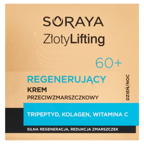 Soraya Złoty Lifting regenerujący krem przeciwzmarszczkowy 60+, 50 ml