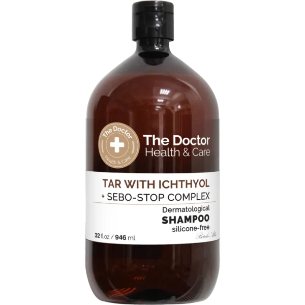 The Doctor Health & Care dermatologiczny szampon do włosów Dziegieć z Ichtiolem + Sebo-Stop Complex, 946 ml
