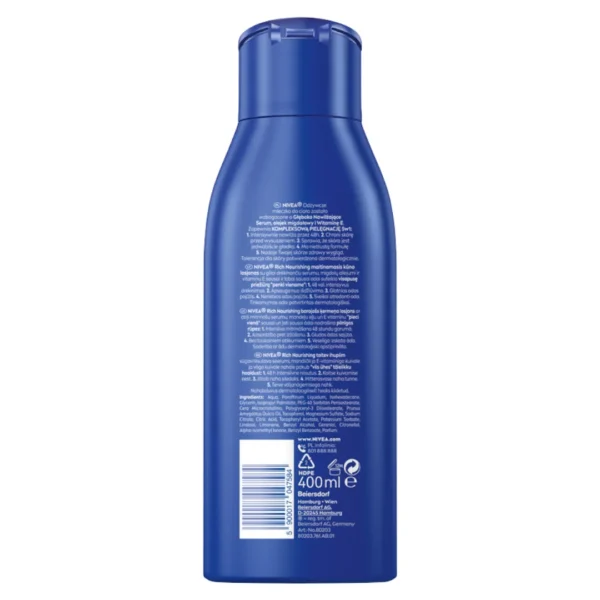Nivea odżywcze mleczko do ciała dla suchej skóry, 400 ml - obrazek 3
