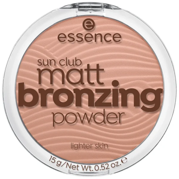 Essence Sun Club Matt Bronzing Powder puder matujący brązujący nr 01 Natural, 15 g