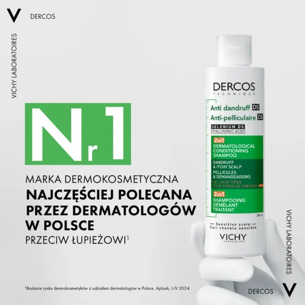 VICHY DERCOS Szampon Przeciwłupieżowy z odżywką 2w1, 200ml - obrazek 4