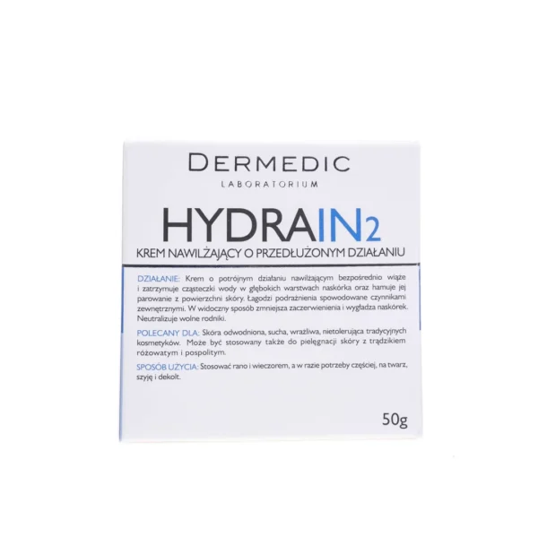 Dermedic Hydrain 2 krem nawilżający o przedłużonym działaniu, 50 g - obrazek 3