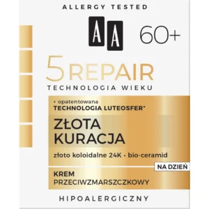 AA 5Repair Złota Kuracja krem do twarzy na dzień 60+, 50 ml
