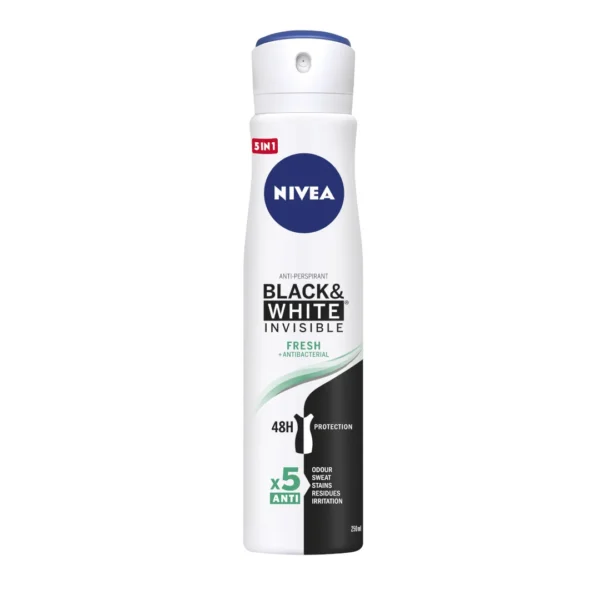 Nivea Black & White Invisible Fresh antyperspirant w sprayu, 250 ml