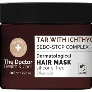 The Doctor Health & Care maska do włosów przeciw przetłuszczaniu Dziegieć + Ichthyol + Sebo-Stop Complex, 295 ml