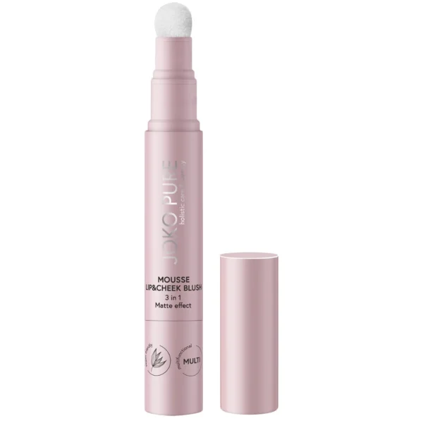 Joko Pure Holistic Care & Beauty róż w piance 3w1 na policzki, usta i oczy, nr 01, 3,5 ml