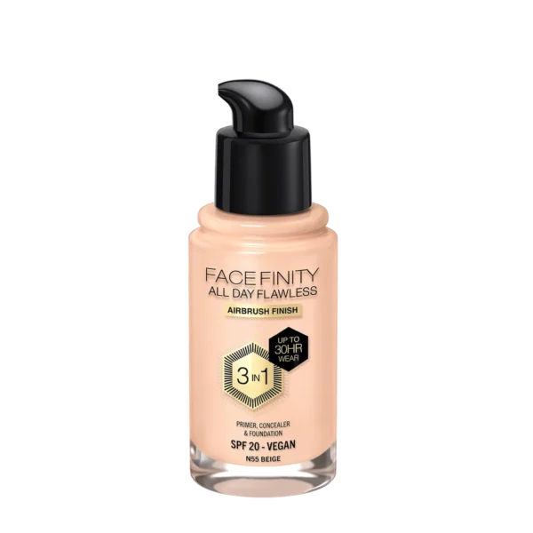 Max Factor Facefinity All Day Flawless Podkład do twarzy 3w1 N55 Beige, 30 ml - obrazek 3