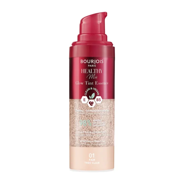Bourjois Healthy Mix Glow Tint Essence nawilżająca esencja wyrównująca koloryt skóry nr 01 Fair, 30 ml - obrazek 3