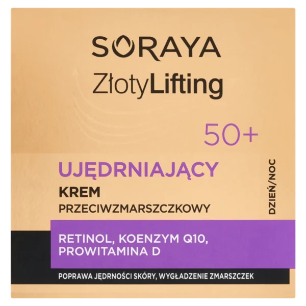 Soraya Złoty Lifting ujędrniający krem przeciwzmarszczkowy 50+, 50 ml
