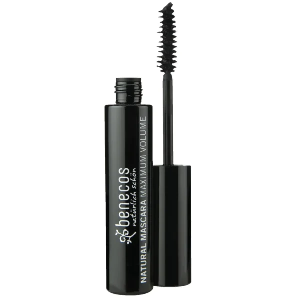 Benecos naturalny tusz do rzęs zwiększający objętość, Maximum Volume — Deep Black, 8 ml