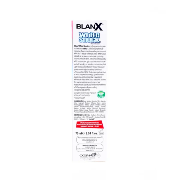 Blanx White Shock Formula wybielająca pasta do zębów, 75 ml