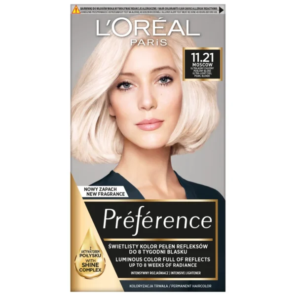 L`Oreal Paris Récital Préférence farba do włosów 11.21 Moscow, 1 szt.