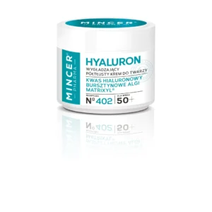 Vis Plantis Mincer Pharma Hyaluron 402 wygładzający, półtłusty krem do twarzy 50+, 50 ml