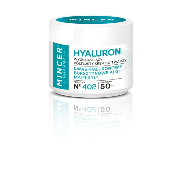Vis Plantis Mincer Pharma Hyaluron 402 wygładzający, półtłusty krem do twarzy 50+, 50 ml