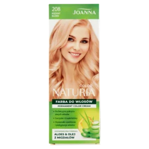 Joanna Naturia Color farba do włosów nr 208 Różany Blond, utleniacz 60 g + farba 40 g