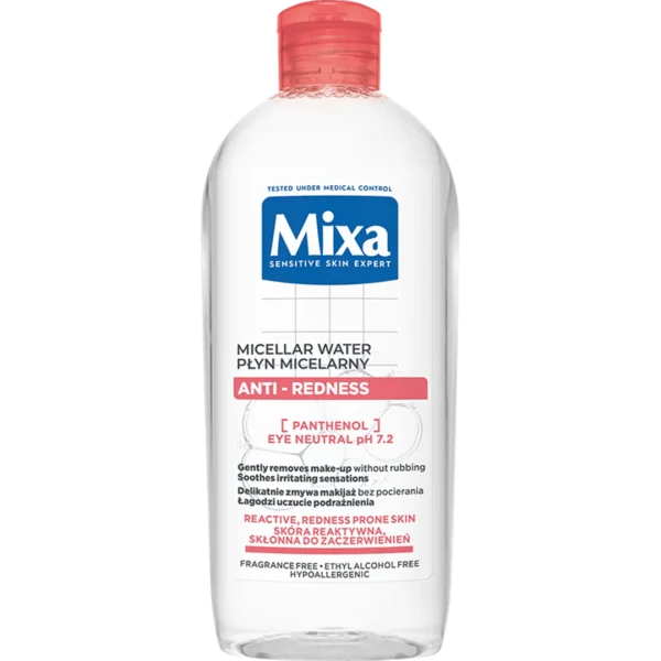 Mixa hipoalergiczny płyn micelarny, skóra reaktywna, skłonna do zaczerwienień, 400 ml