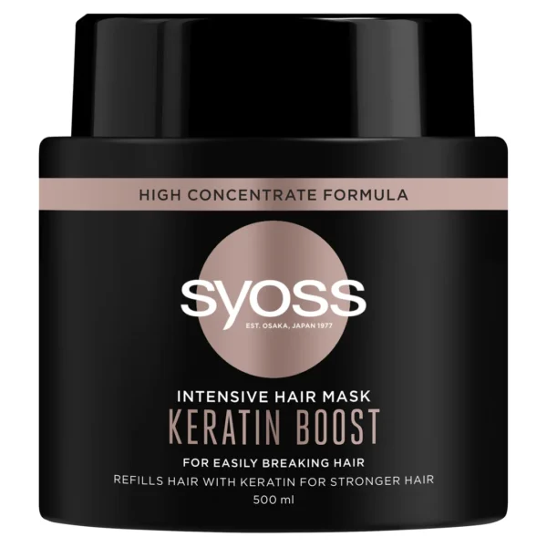 Syoss Keratin Boost wzmacniająca maska przeciw łamaniu się włosów z keratyną, 500 ml