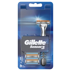 Gillette Sensor3 Starter maszynka do golenia + wkłady, 1 szt. + 6 ostrzy