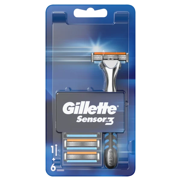 Gillette Sensor3 Starter maszynka do golenia + wkłady, 1 szt. + 6 ostrzy