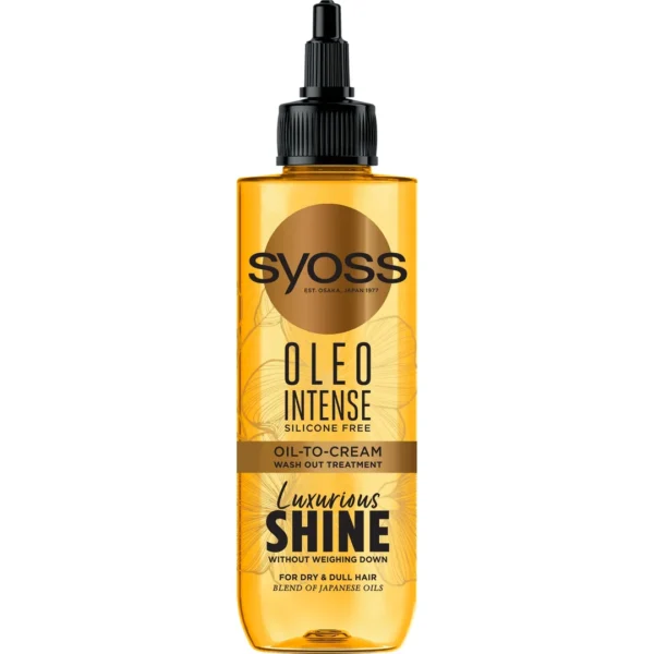 Syoss Oleo Intense kuracja do spłukiwania do włosów suchych i matowych przywracająca blask, 200 ml