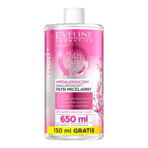 Eveline Cosmetics Facemed+ hialuronowy płyn micelarny 3w1, 650 ml